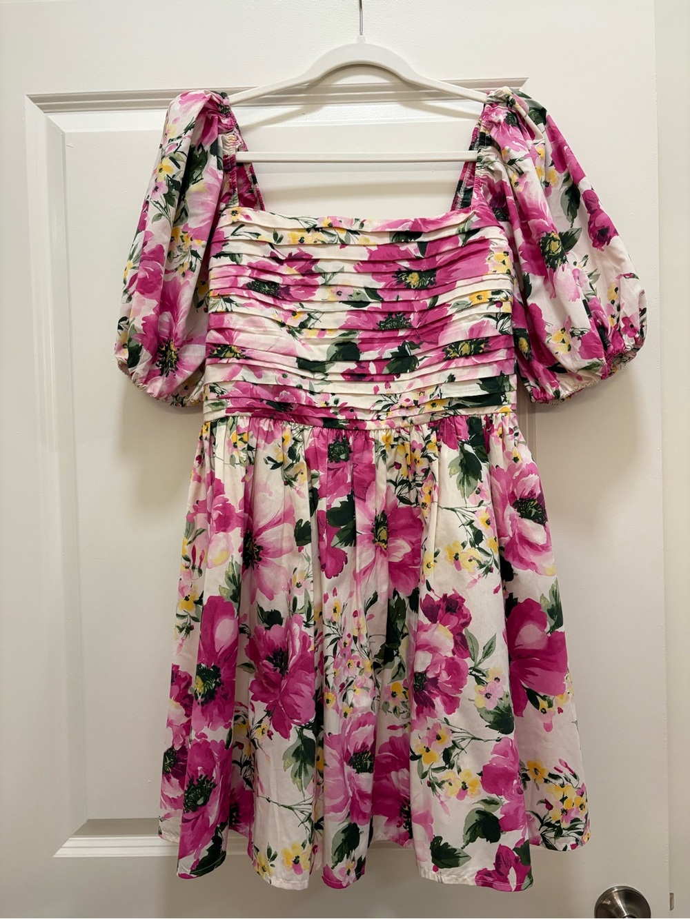 Abercrombie & Fitch Emerson dress Floral Puff-Sleeve Mini Dress